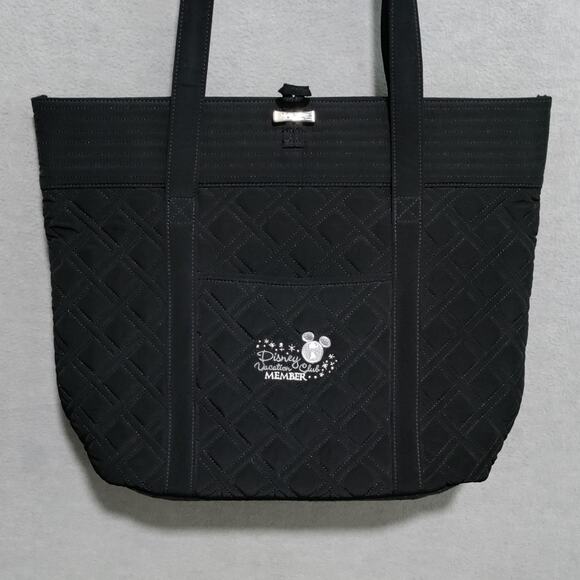 Vera Bradley Disney Vacation Club Member Large Travel Tote Quilted Black NWOT - Picture 1 of 13